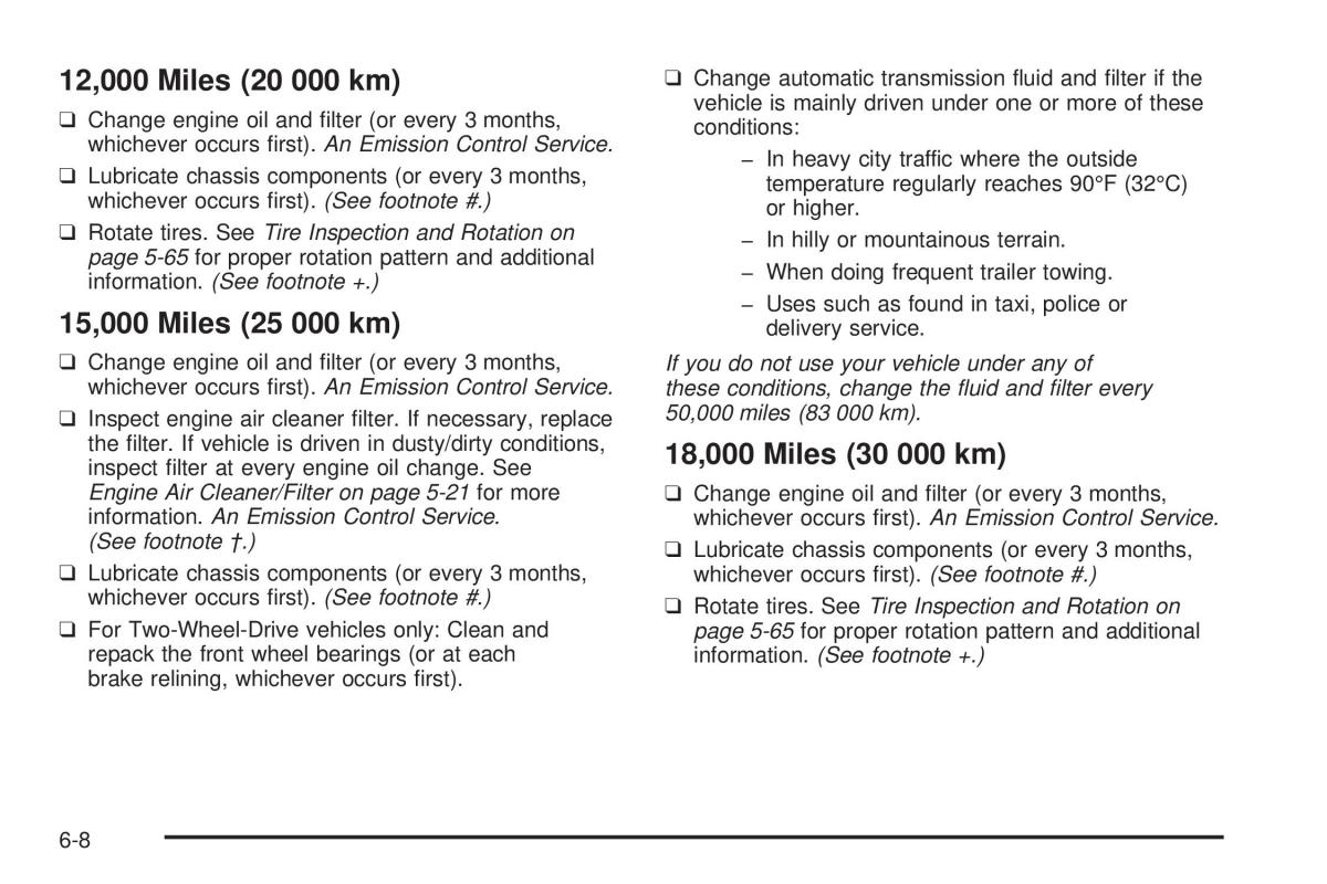 Chevrolet Astro II 2 owners manual / page 322