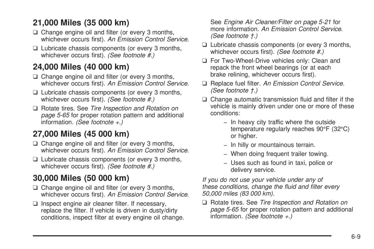 Chevrolet Astro II 2 owners manual / page 323