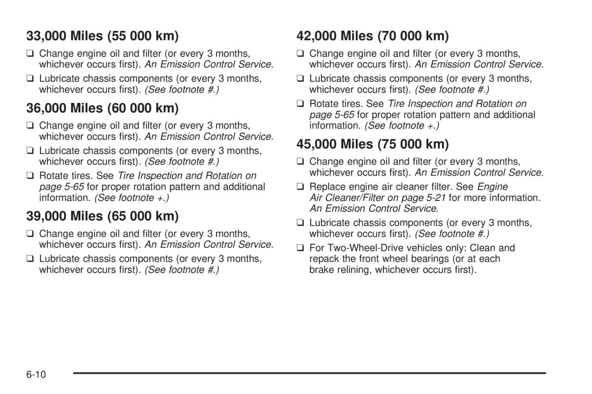 Chevrolet Astro II 2 owners manual / page 324