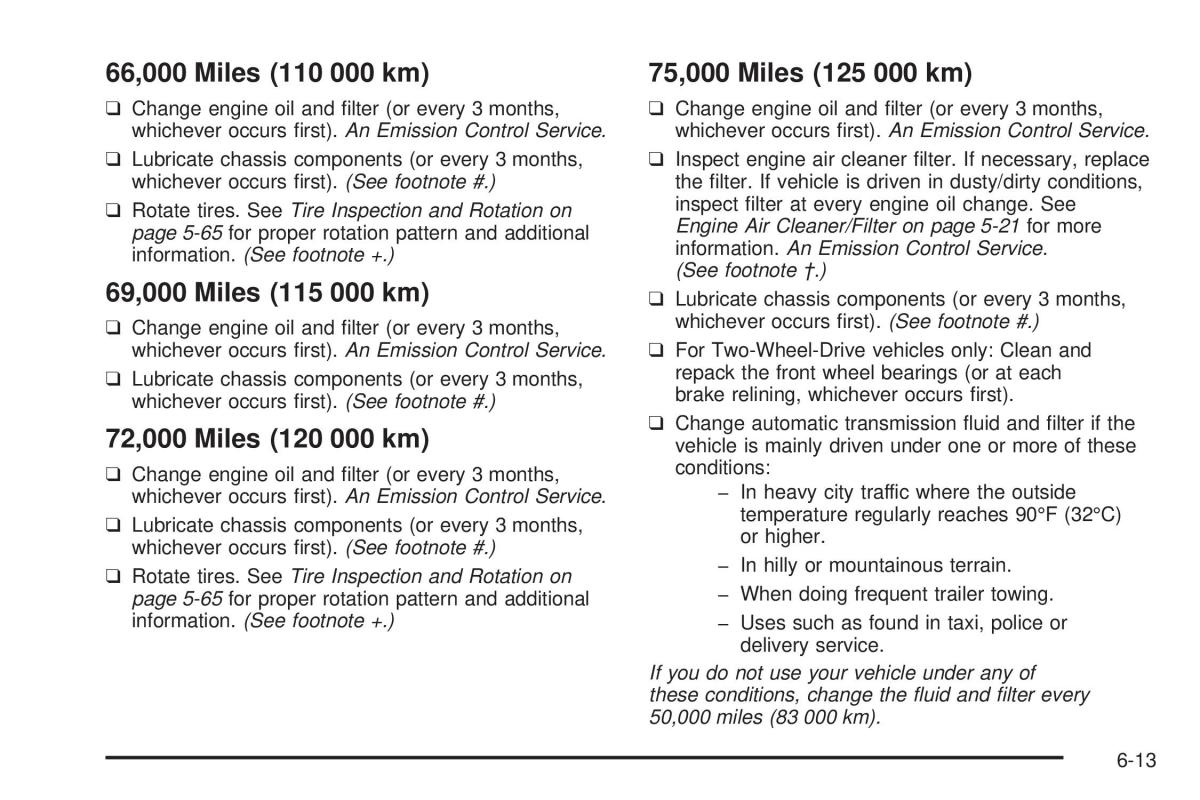 Chevrolet Astro II 2 owners manual / page 327