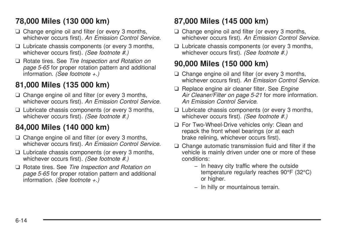 Chevrolet Astro II 2 owners manual / page 328