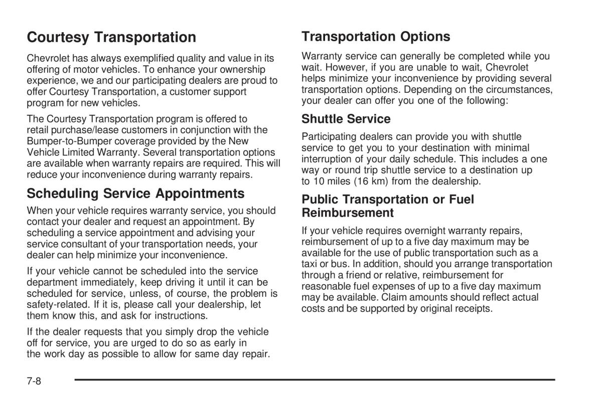 Chevrolet Astro II 2 owners manual / page 356