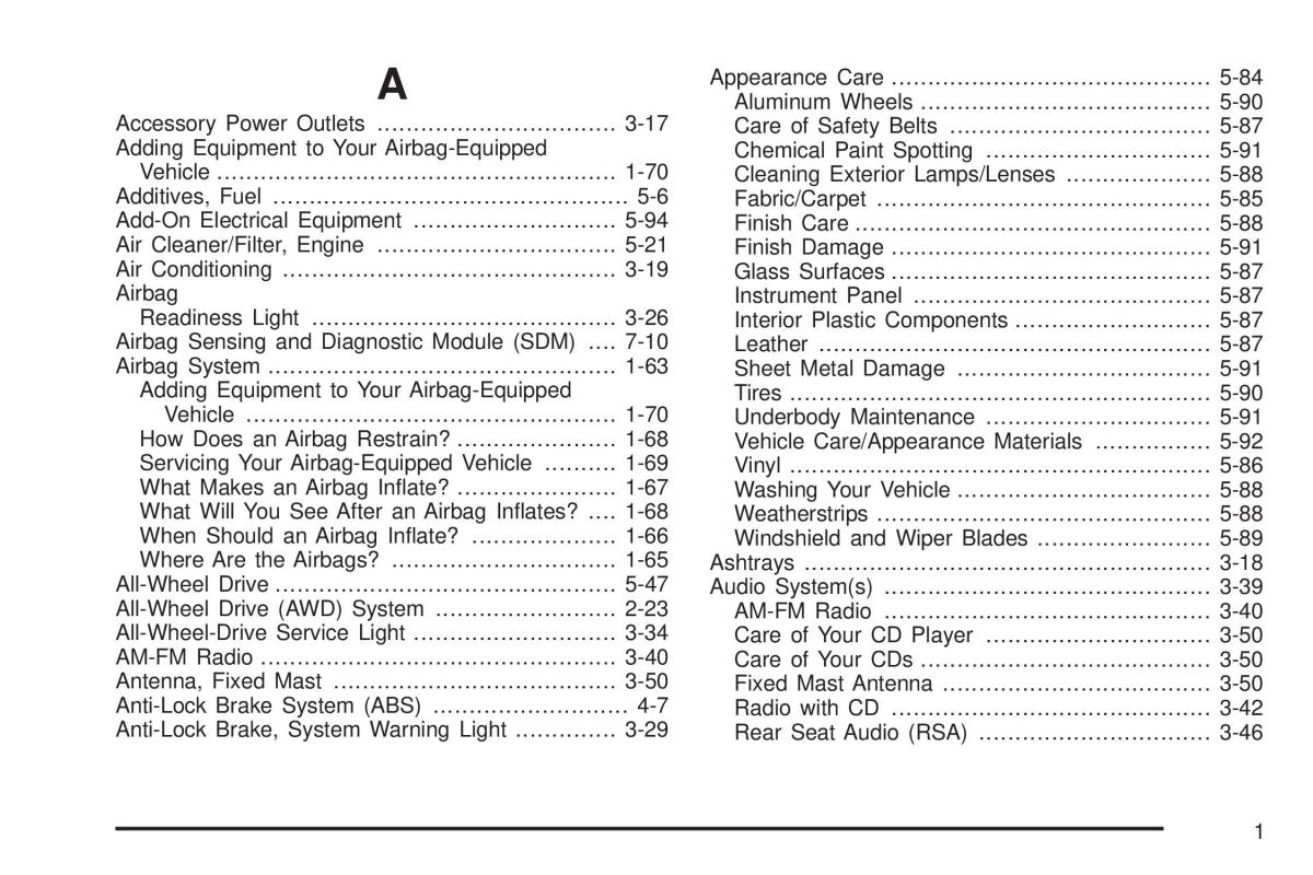 Chevrolet Astro II 2 owners manual / page 363