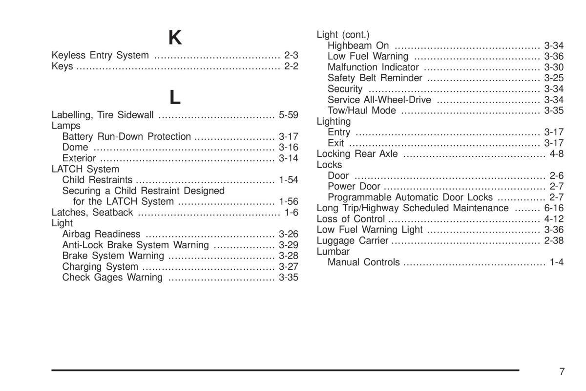 Chevrolet Astro II 2 owners manual / page 369