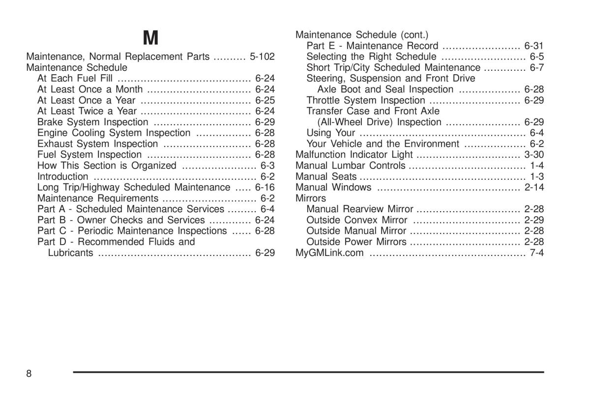 Chevrolet Astro II 2 owners manual / page 370