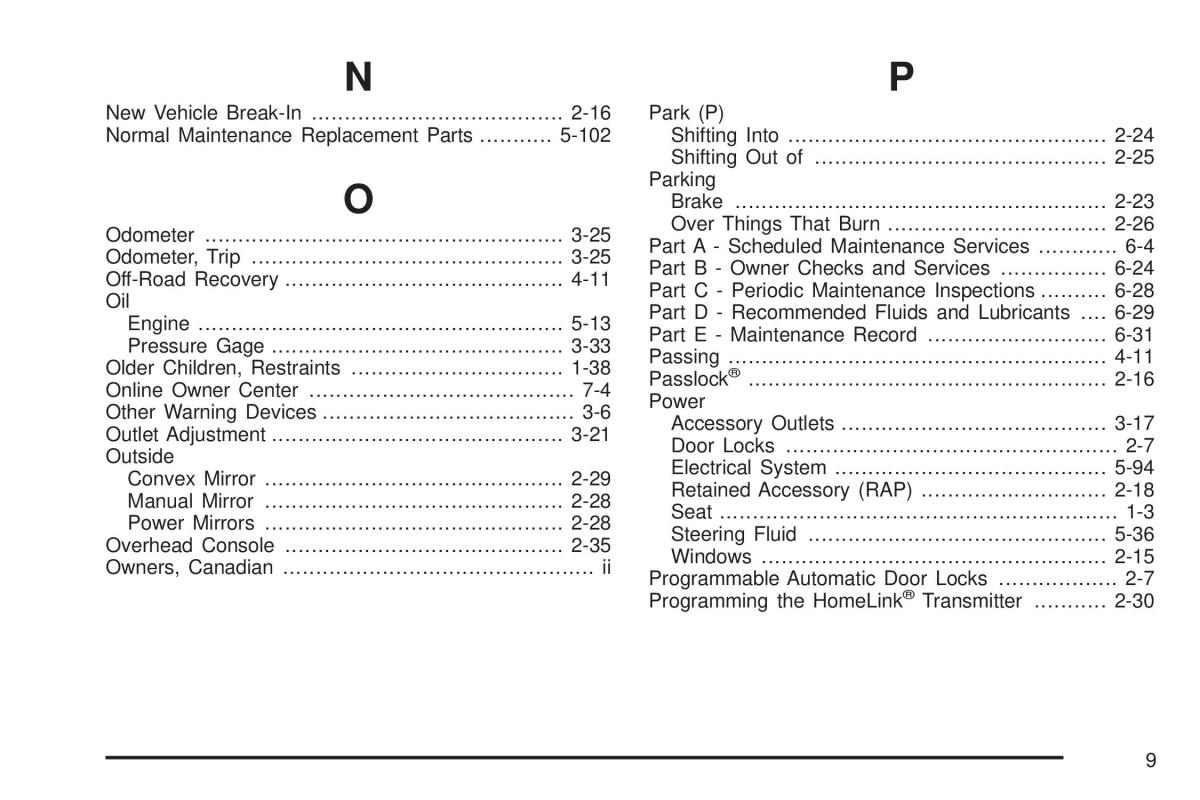 Chevrolet Astro II 2 owners manual / page 371