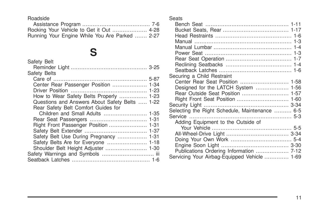 Chevrolet Astro II 2 owners manual / page 373