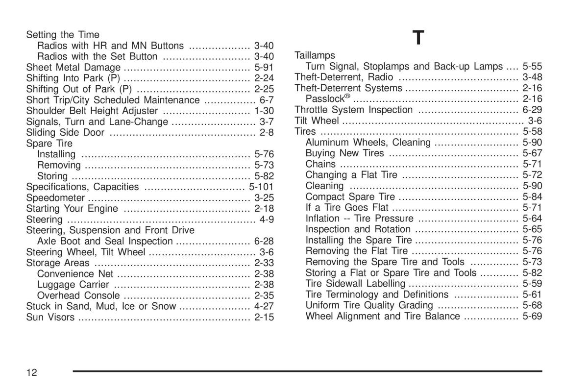 Chevrolet Astro II 2 owners manual / page 374