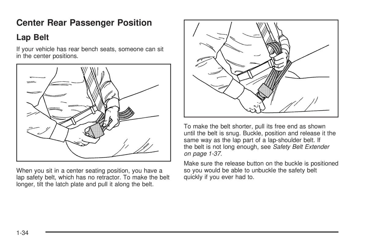 Chevrolet Astro II 2 owners manual / page 40