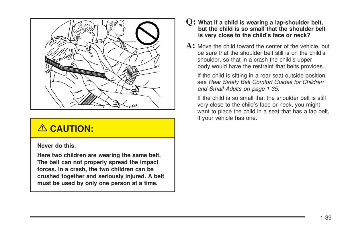 Chevrolet Astro II 2 owners manual / page 45