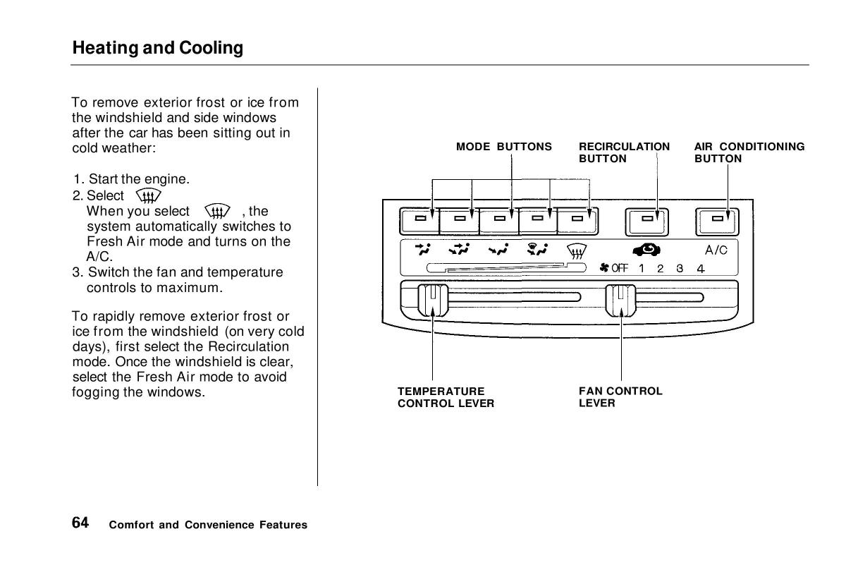 manual  Honda Civic VI 6 Hatchback owners manual / page 60