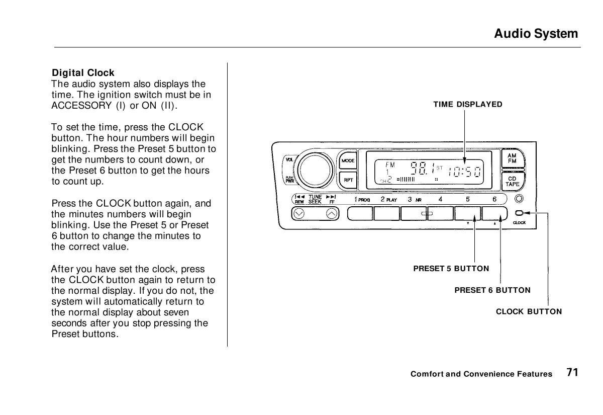 manual  Honda Civic VI 6 Hatchback owners manual / page 67