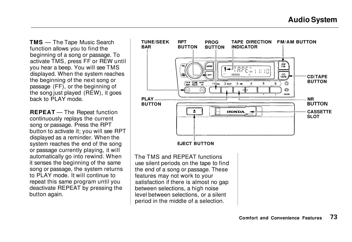 manual  Honda Civic VI 6 Hatchback owners manual / page 69