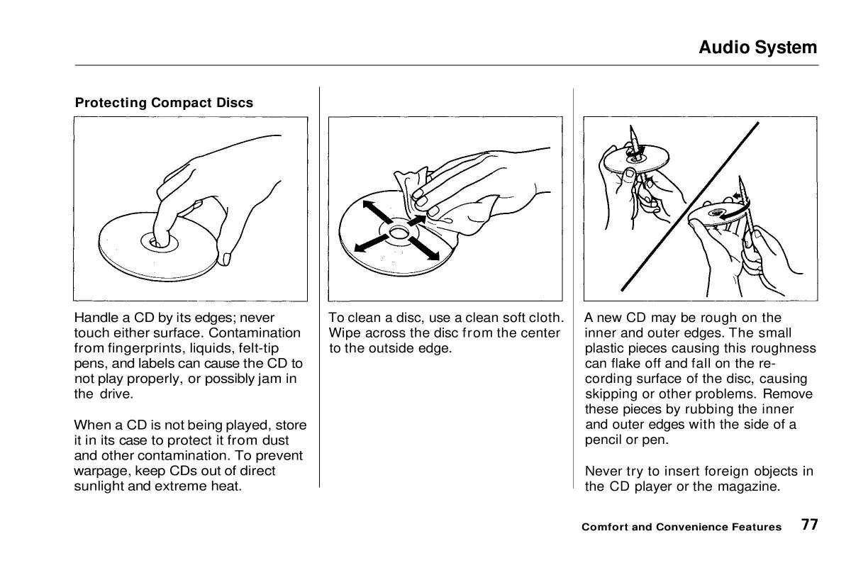 manual  Honda Civic VI 6 Hatchback owners manual / page 73