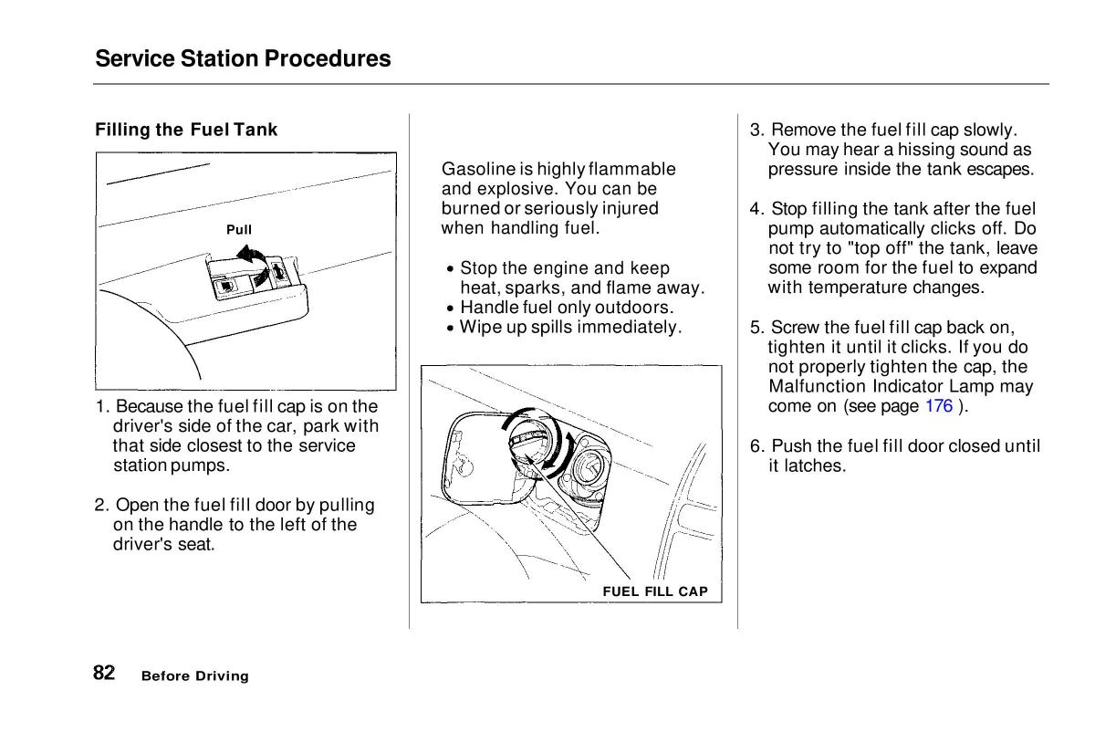 Honda Civic VI 6 Hatchback owners manual / page 78