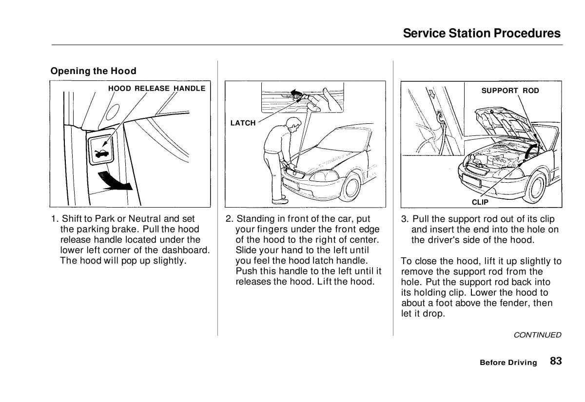 Honda Civic VI 6 Hatchback owners manual / page 79