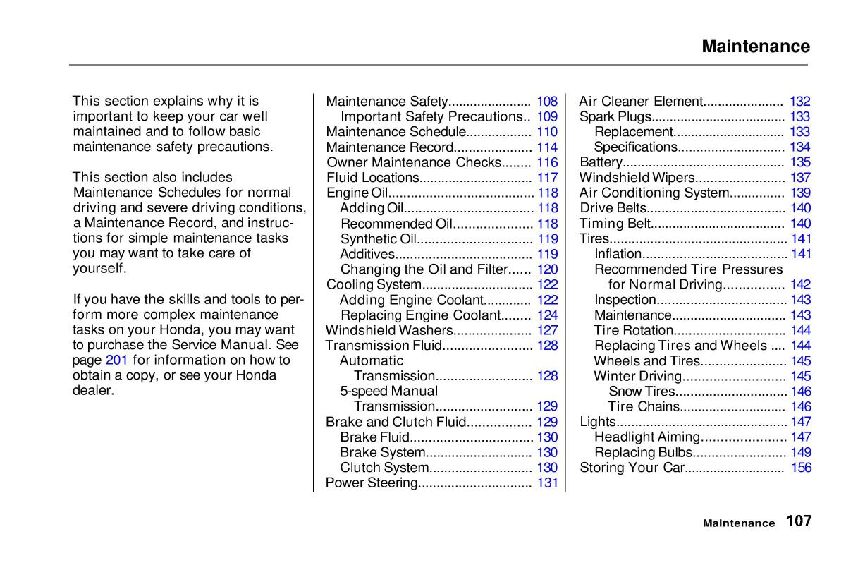 manual  Honda Civic VI 6 Hatchback owners manual / page 102