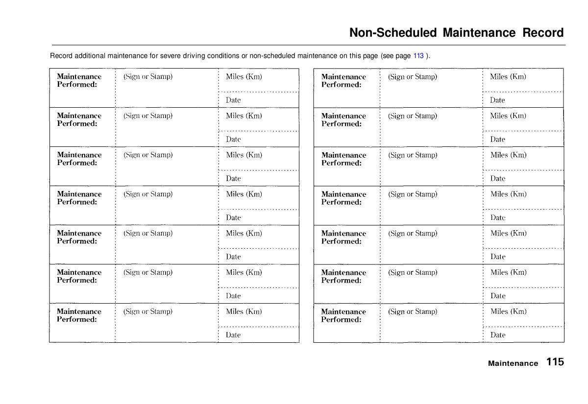 manual  Honda Civic VI 6 Hatchback owners manual / page 110