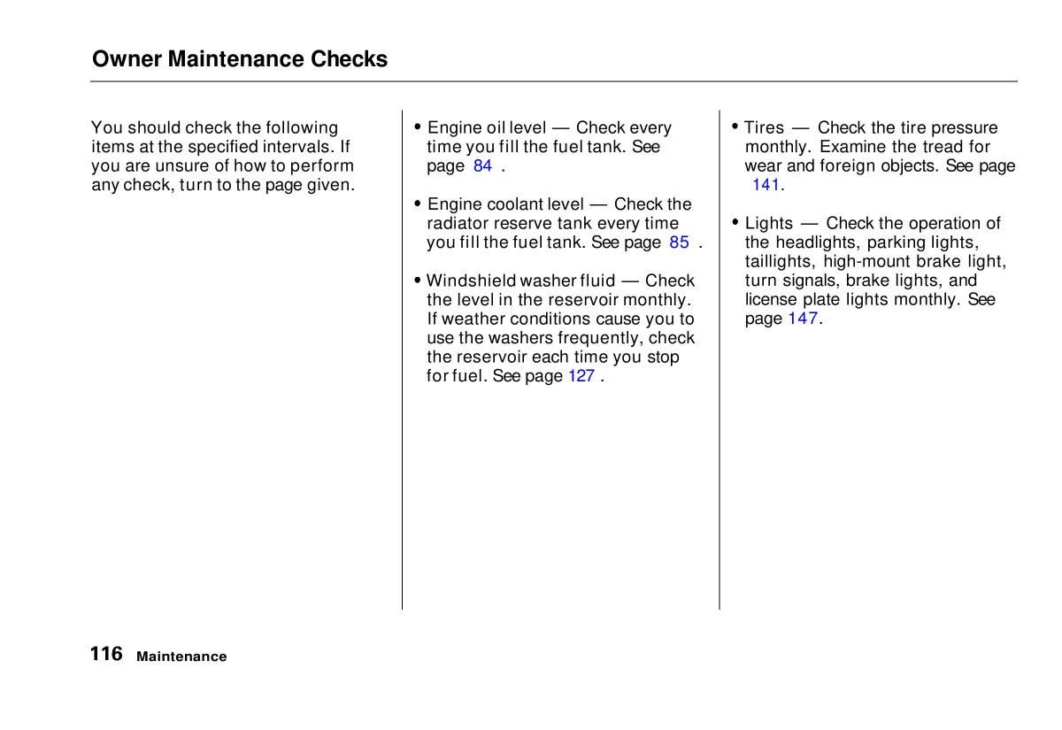 manual  Honda Civic VI 6 Hatchback owners manual / page 111