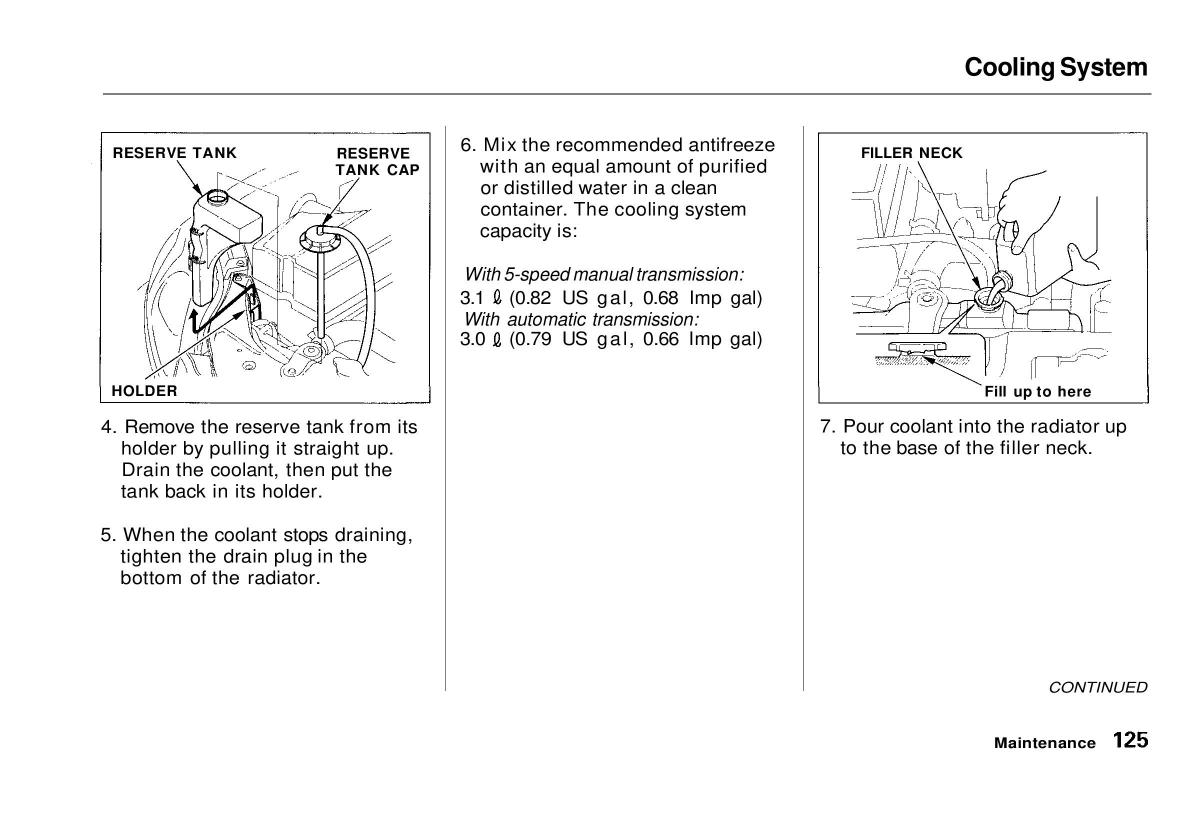 manual  Honda Civic VI 6 Hatchback owners manual / page 120