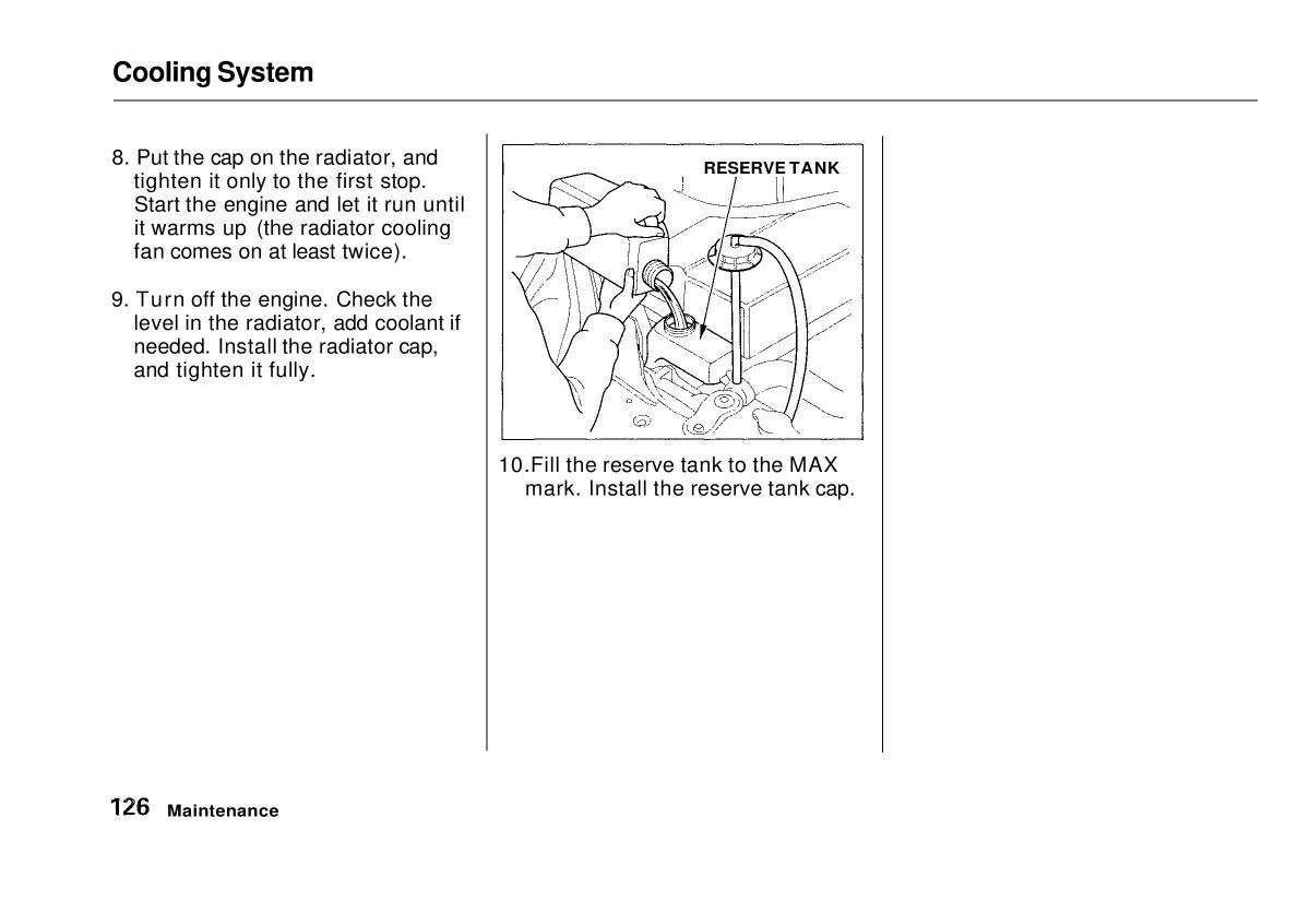 manual  Honda Civic VI 6 Hatchback owners manual / page 121