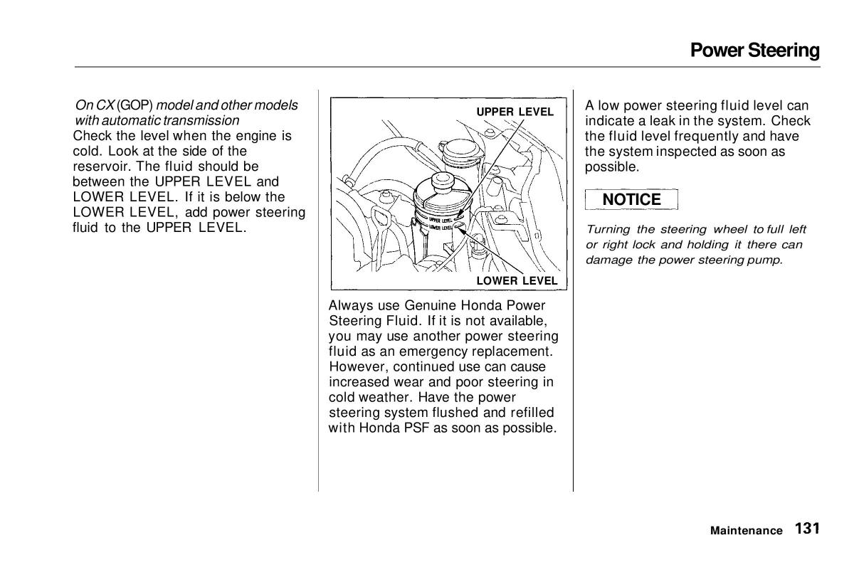 manual  Honda Civic VI 6 Hatchback owners manual / page 126