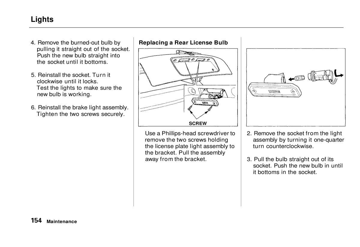 manual  Honda Civic VI 6 Hatchback owners manual / page 149