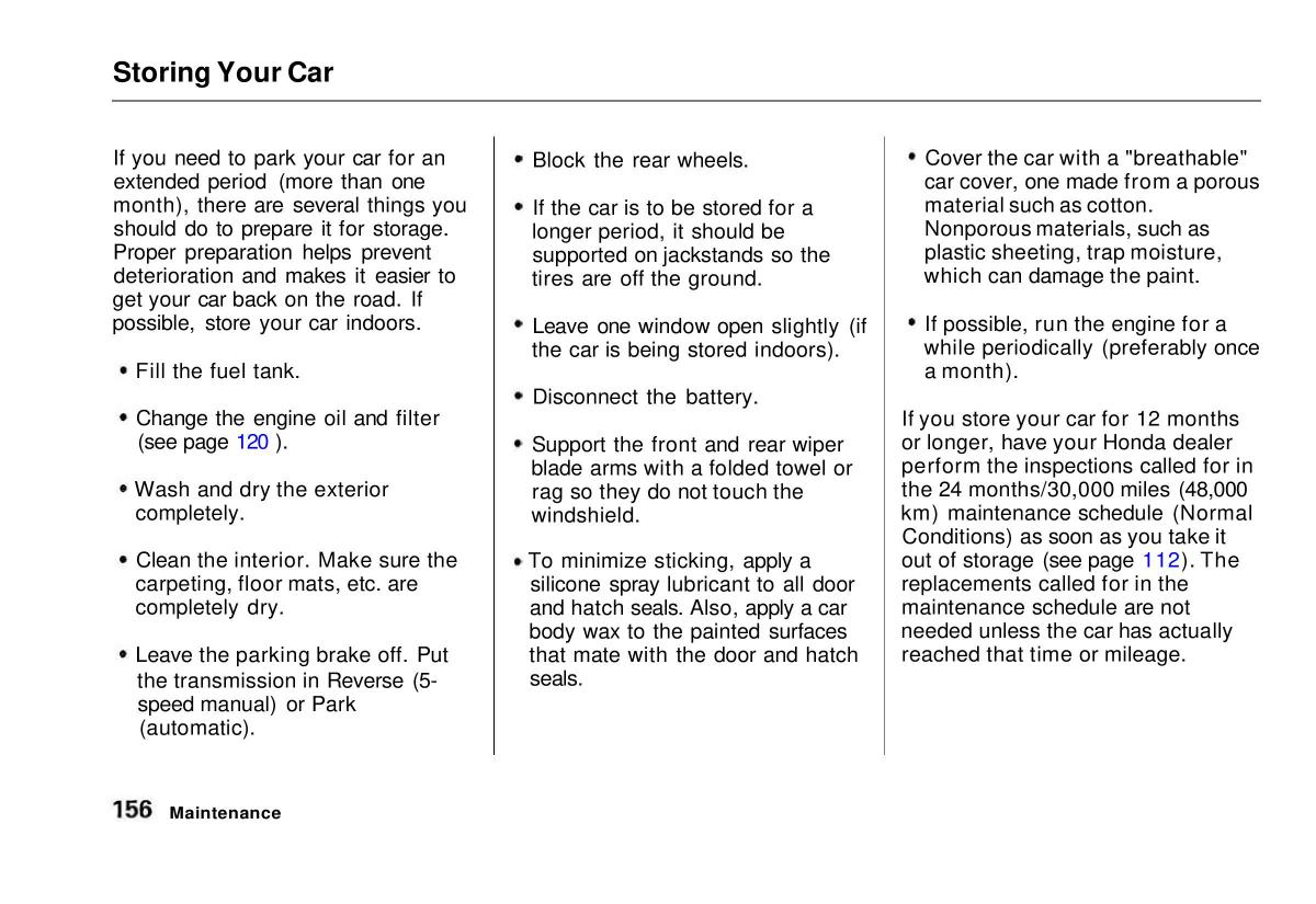 manual  Honda Civic VI 6 Hatchback owners manual / page 151