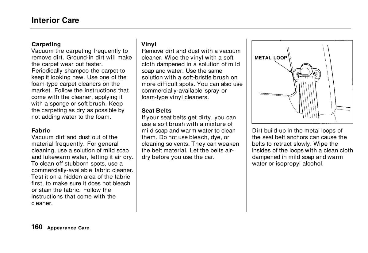 Honda Civic VI 6 Hatchback owners manual / page 155