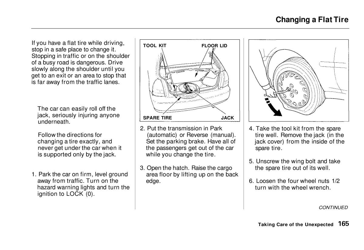 manual  Honda Civic VI 6 Hatchback owners manual / page 160