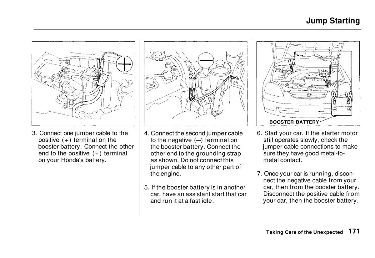 manual  Honda Civic VI 6 Hatchback owners manual / page 166