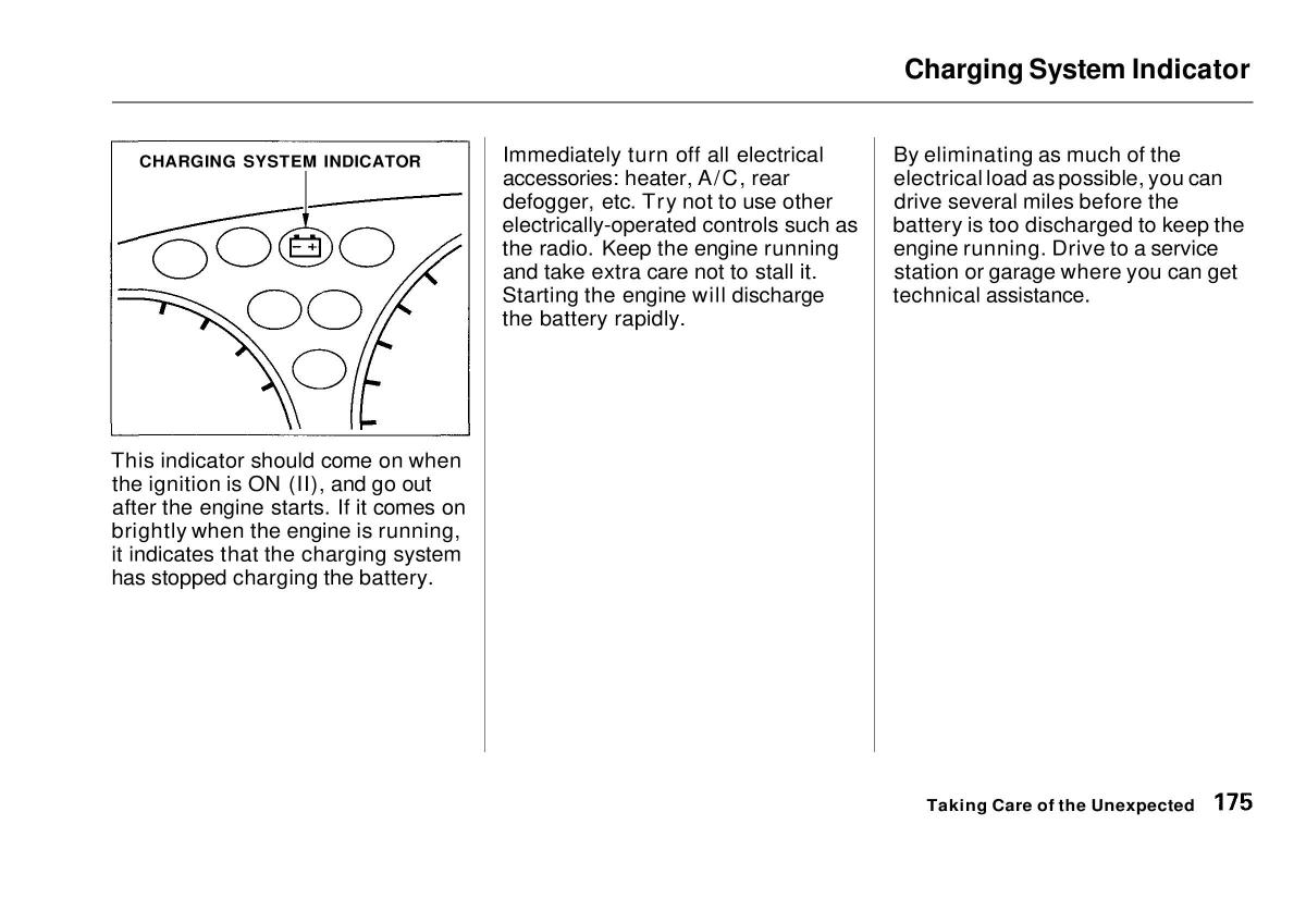 manual  Honda Civic VI 6 Hatchback owners manual / page 170