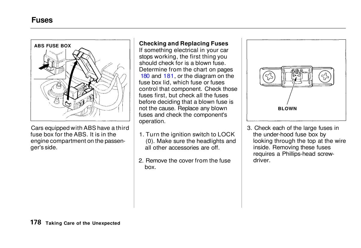 manual  Honda Civic VI 6 Hatchback owners manual / page 173