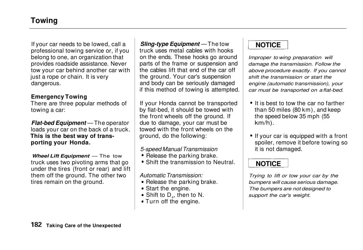 manual  Honda Civic VI 6 Hatchback owners manual / page 177