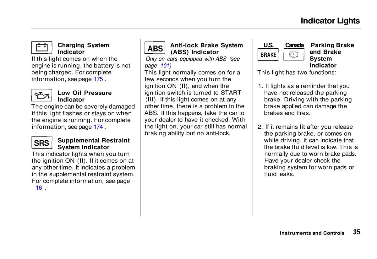 manual  Honda Civic VI 6 Hatchback owners manual / page 32