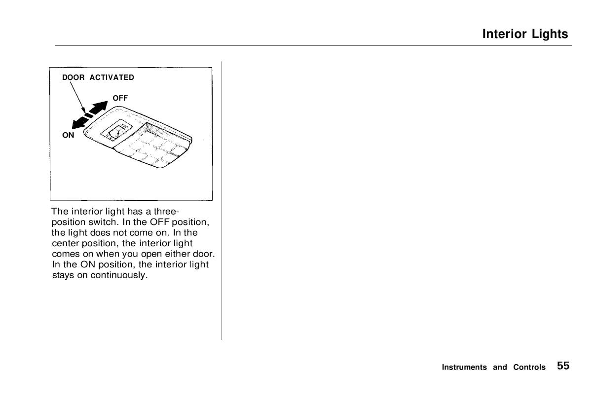 Honda Civic VI 6 Hatchback owners manual / page 52