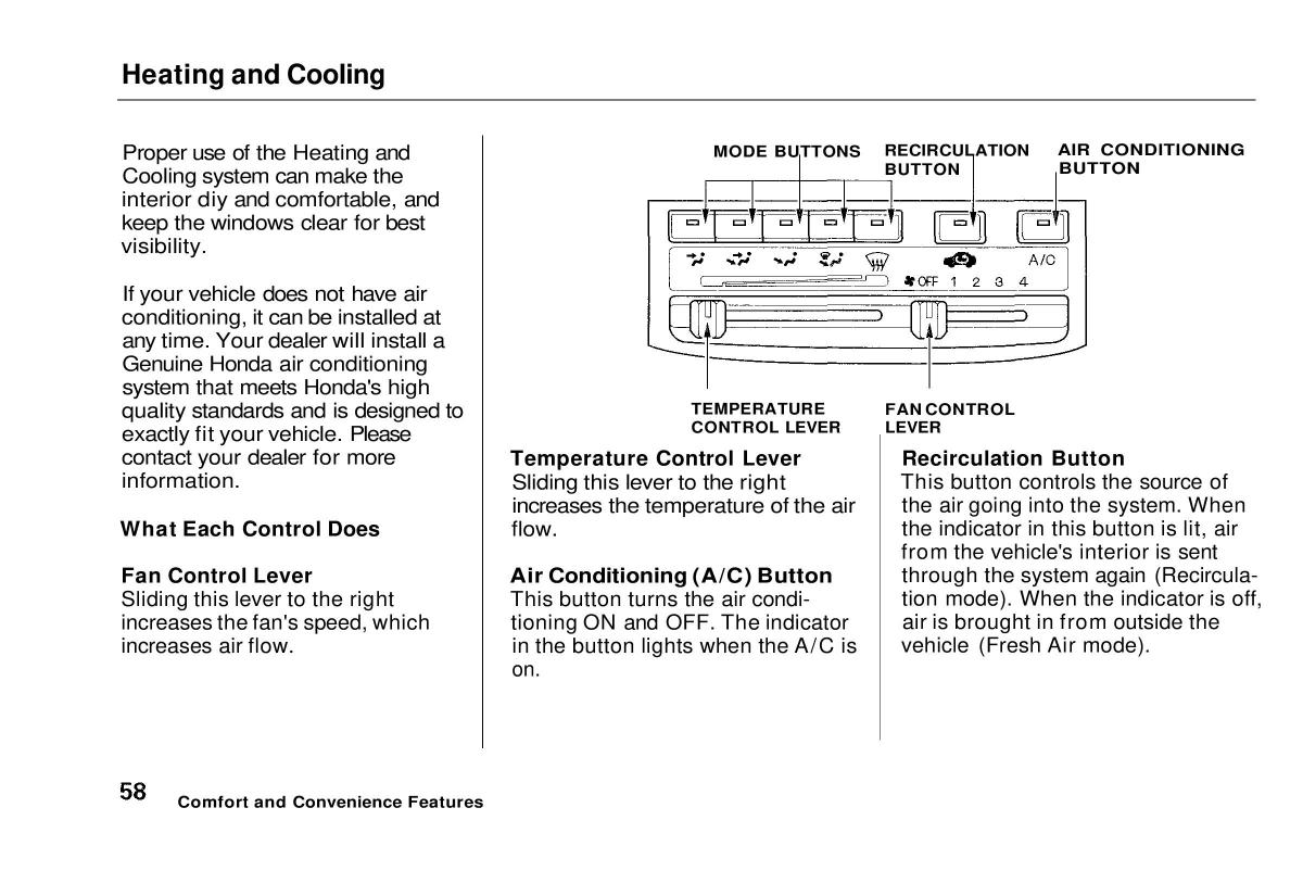 manual  Honda Civic VI 6 Hatchback owners manual / page 54