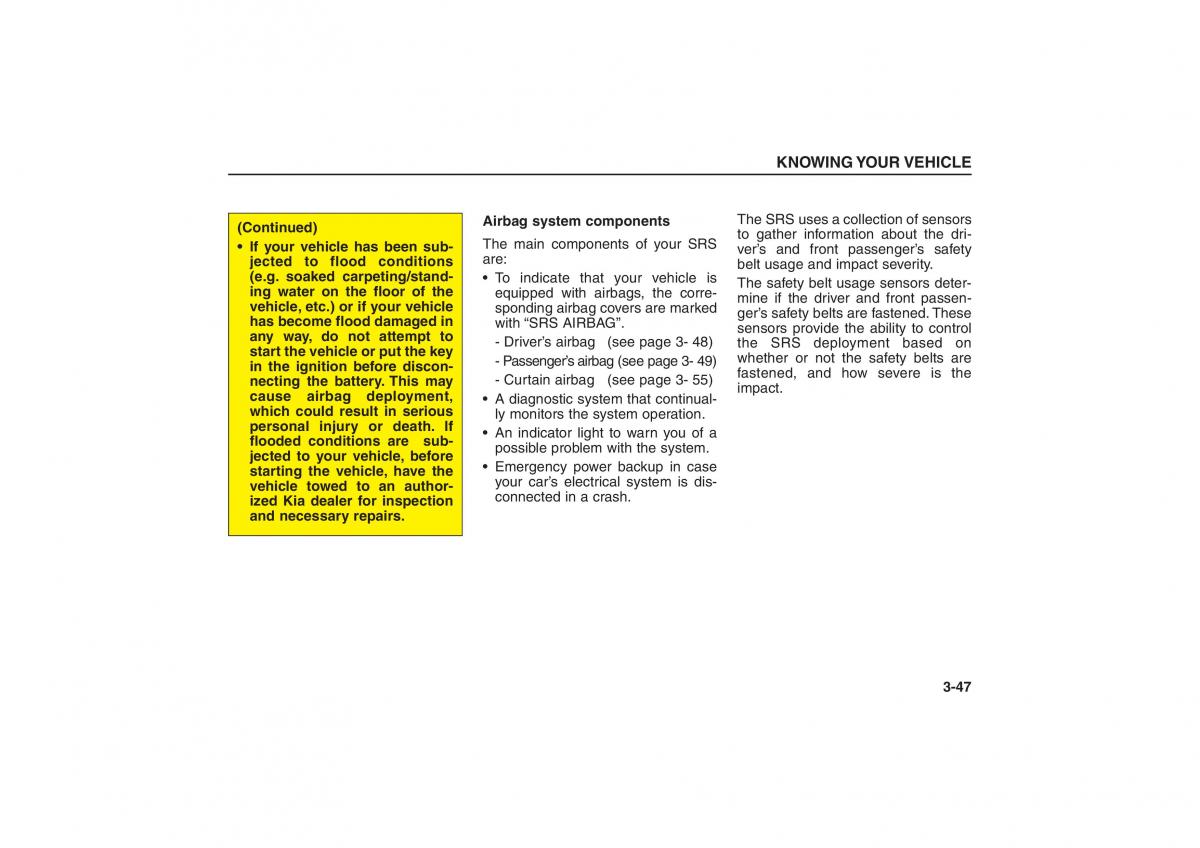 Kia Sorento I 1 owners manual / page 56