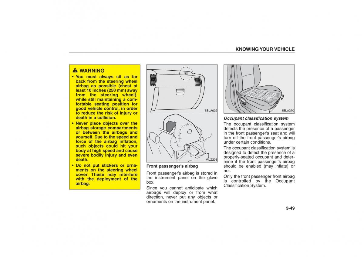 Kia Sorento I 1 owners manual / page 58