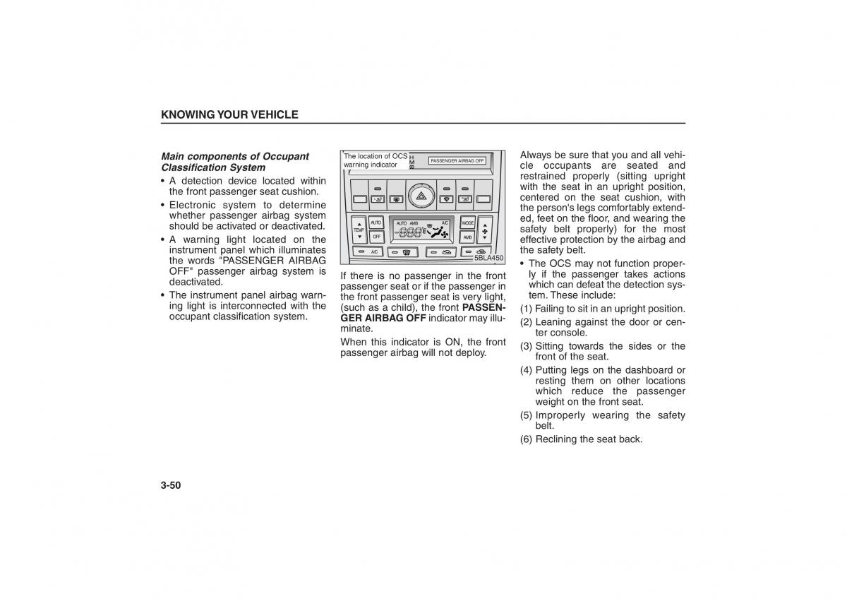 Kia Sorento I 1 owners manual / page 59