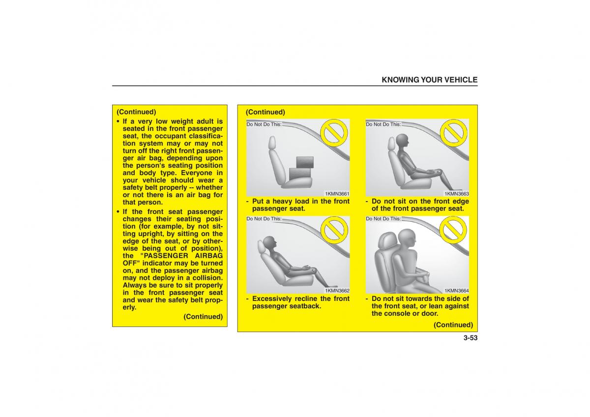 Kia Sorento I 1 owners manual / page 62