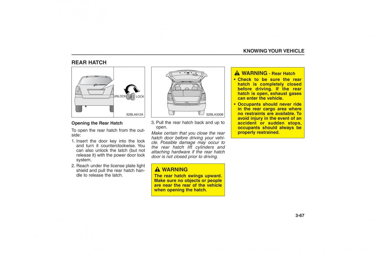 Kia Sorento I 1 owners manual / page 76