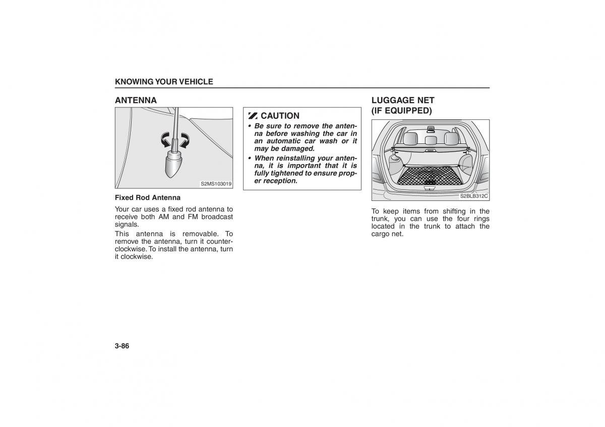 Kia Sorento I 1 owners manual / page 95