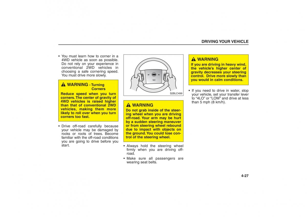 Kia Sorento I 1 owners manual / page 125