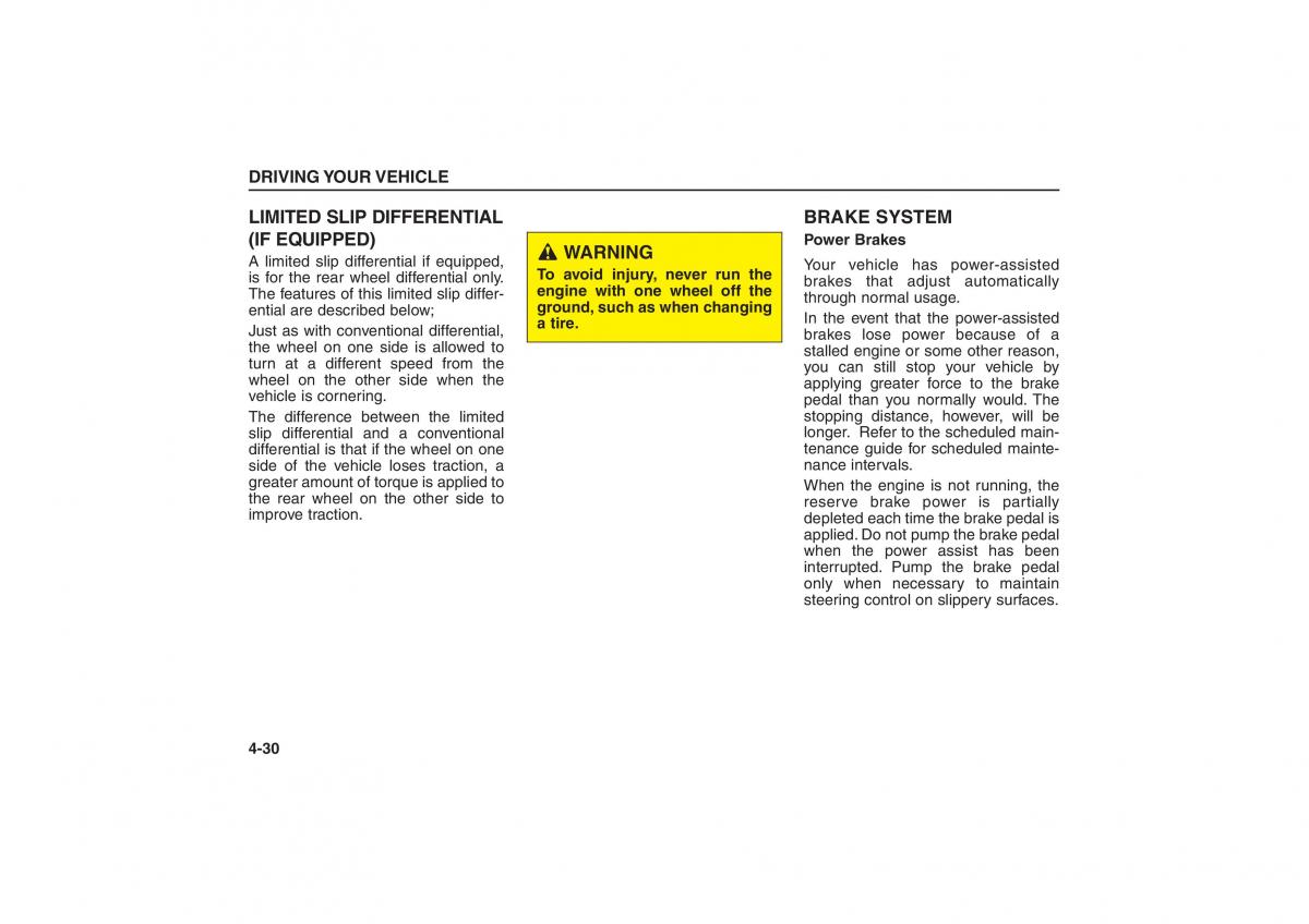 Kia Sorento I 1 owners manual / page 128