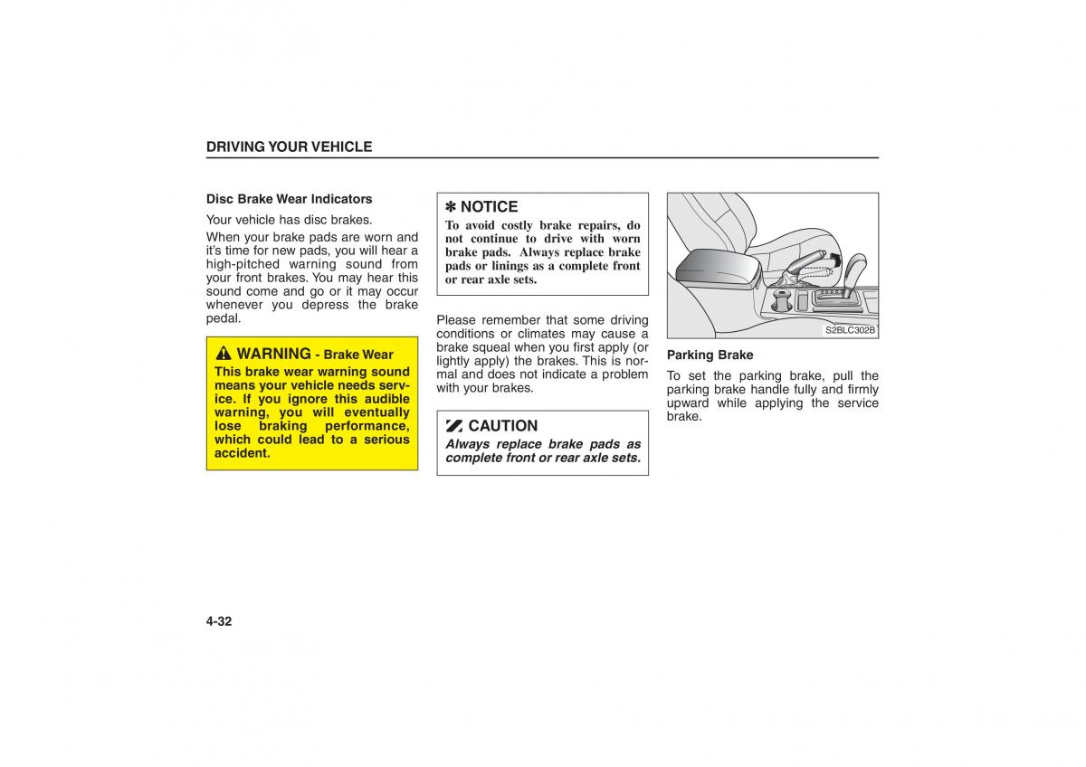 Kia Sorento I 1 owners manual / page 130