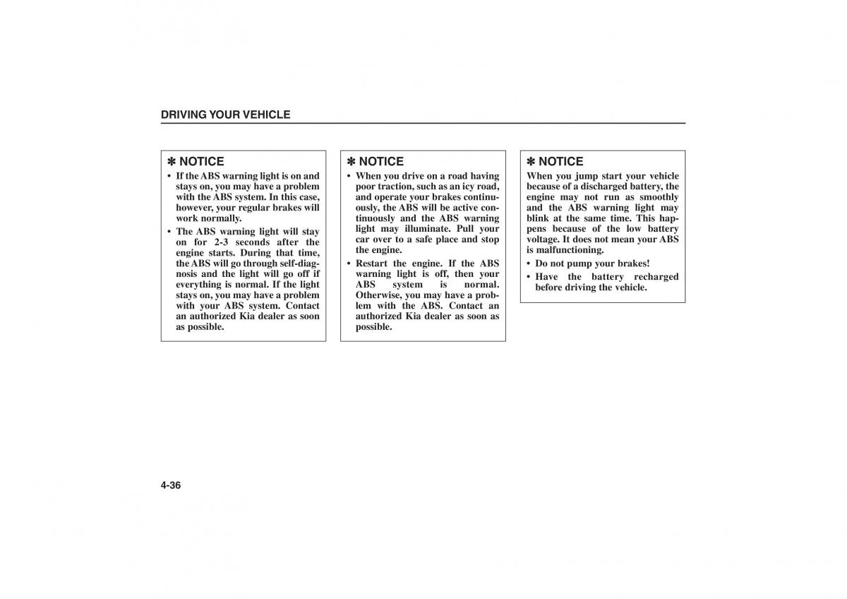 Kia Sorento I 1 owners manual / page 134