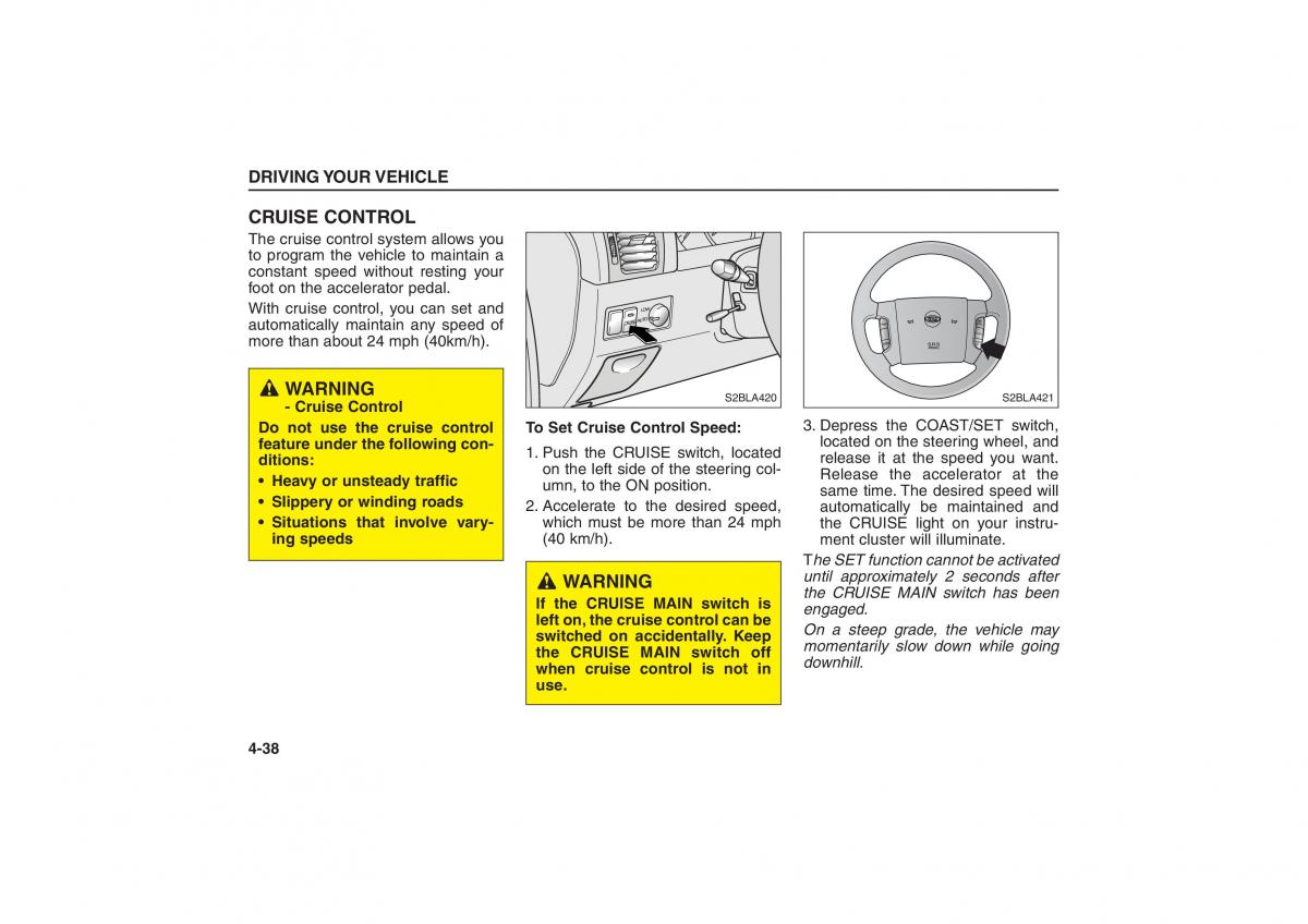 Kia Sorento I 1 owners manual / page 136