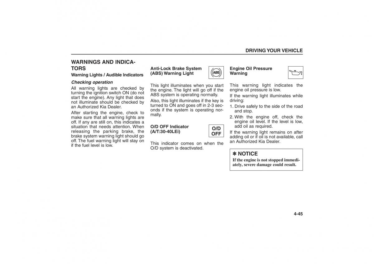 Kia Sorento I 1 owners manual / page 143