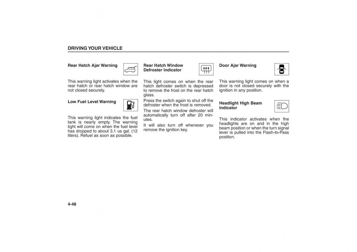 Kia Sorento I 1 owners manual / page 146